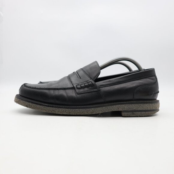 Donald Pliner Landry Men\'s Size 10.5 M Black Leather Slip On Penny Loafers Shoes main image 9